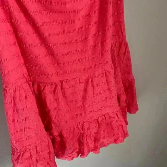 Anthropologie Flounced Open-Back Mini Dress Teaberry Size Large - Picture 12 of 13